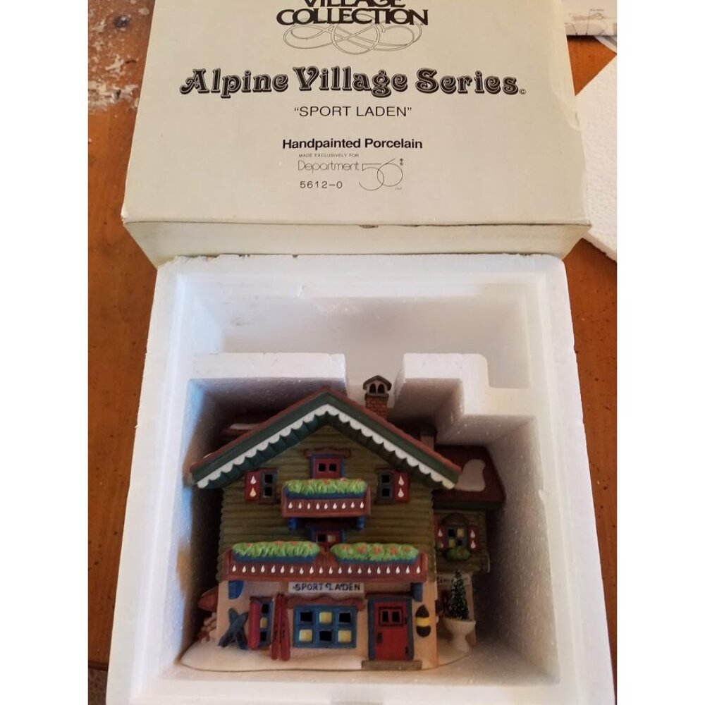 "Sport Laden" #5612-0 Heritage Village Collection Alpine Village Series -Retired